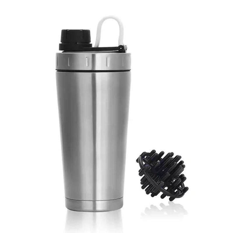 Customized Protein Shaker Bottle Stainless Steel Water Cup Double Wall Vacuum Insulated Bottle Leak Proof Sport Drinkware 20Oz